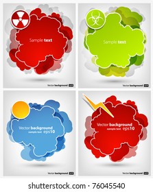 Set of vector clouds