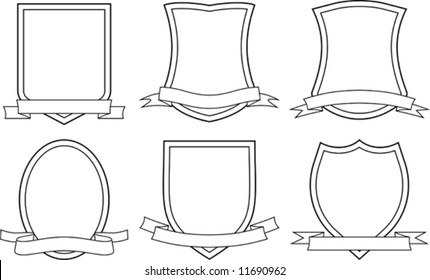 Set of vector coats of arms