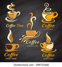 Set of Vector Coffee logo design templates