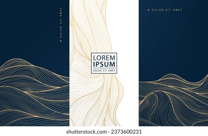 Set of vector collection design elements, labels, frames, wedding invitations, social net stories, packaging, luxury products, perfume, soap, wine, lotion. Isolated on black, white background.