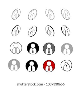 Set of vector Collection modern vector. People multi type of 3d isometric, solid, line, scribble hatch, doodle, shadow isometric and a little colour on white background