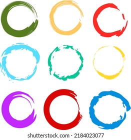 Set of Vector color brushes