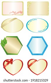 set of vector color cards for events