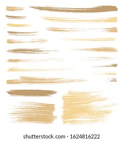 set of vector color quality handmade brush splatters