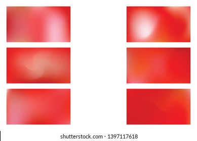 set of Vector Color Transititon Texture., Festive glowing a bright background. Abstract red gradient mesh background