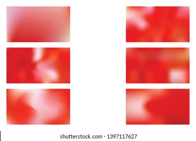 set of Vector Color Transititon Texture., Festive glowing a bright background. Abstract red gradient mesh background
