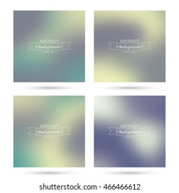 Set vector colorful abstract backgrounds blurred. 