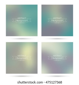 Set vector colorful abstract backgrounds blurred.