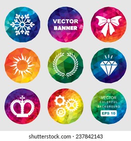 set of vector colorful banners