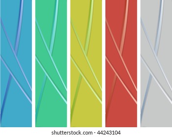 set of vector colorful banners