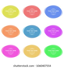 Set of vector colorful banners. Abstract vector shapes for design. Banners with sample text.
