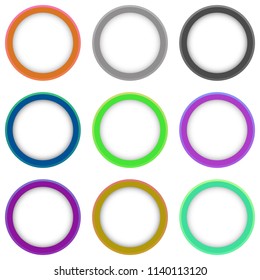 Set of vector colorful banners. Abstract vector shapes for design. Banners with sample text.