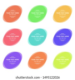 Set of vector colorful banners. Abstract vector colorful shapes for design. Banners with sample text.