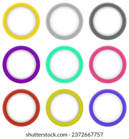 Conjunto de banners vectoriales coloridos. Resumen de formas de colores vectoriales para el diseño. Carteles con texto de ejemplo.