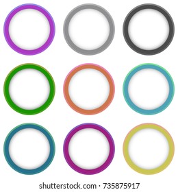 Set of vector colorful banners. Abstract vector shapes for design. Banners with sample text.