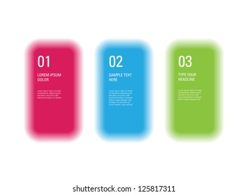 A set of vector colorful blurred banners