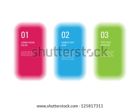 A set of vector colorful blurred banners