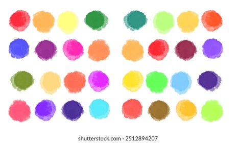 Set of vector colorful brush strokes. Brush strokes. Vector paintbrush set. Grunge design elements. Rectangle text boxes. Dirty distress texture banners.