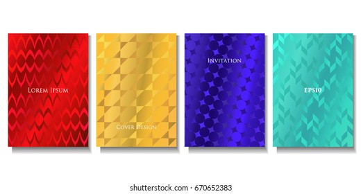 Set of Vector Colorful Geometric Backgrounds. Applicable for Brochures, Banners, Party Invitations, Posters and Fliers.