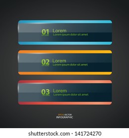 Set vector colorful glass banners