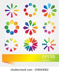 Set of vector colorful icons