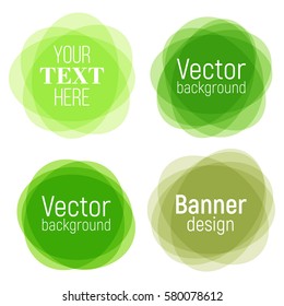 Set of vector colorful round banners design