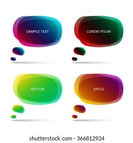 Set of vector colorful speech bubble