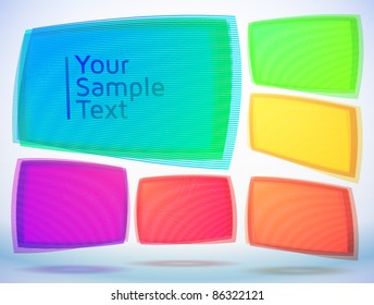 set of vector colorful speech bubbles
