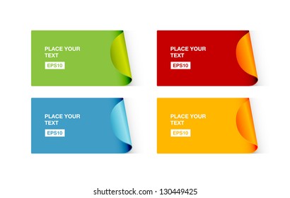 A set of vector colorful stickers