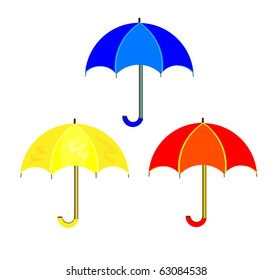 set of Vector colorful umbrella
