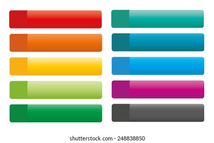 Set of vector colorful web buttons