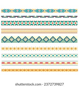 Set vector coloured ornaments collection