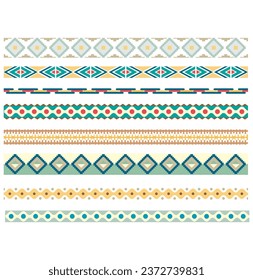 Set vector coloured ornaments collection
