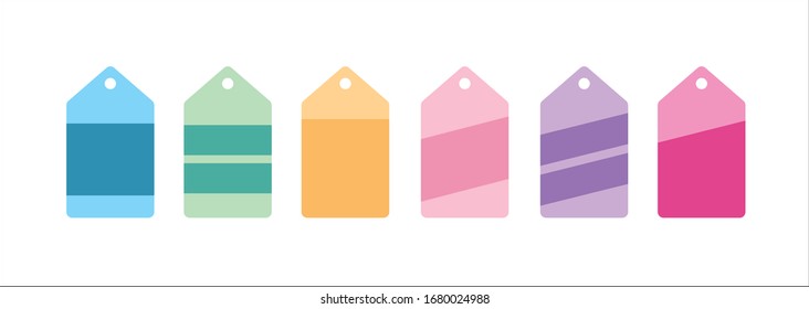 Set of Vector Coloured Tags