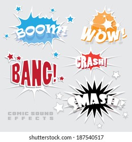 set of vector comic sound effects