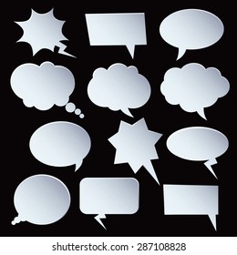 Set of vector comic speech bubbles.