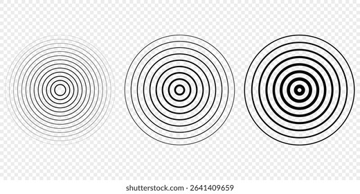 Set of vector concentric circles