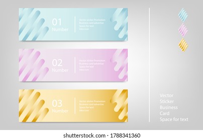 Set of Vector Contact Paper Sticker Banners Background