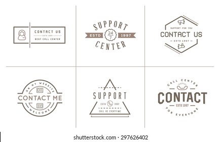 Set of Vector Contact Us Support Icons and Assistance can be used as Logo or Icon in premium quality
