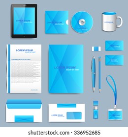 Set of vector corporate identity template. Modern business design.