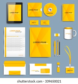 Set of vector corporate identity template. Modern business design.