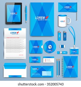 Set of vector corporate identity template. Modern business stationery design.