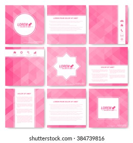 Set of vector corporate identity template. Modern business stationery mock-up. 8 March, International Women's Day . Corporate template. Branding design .