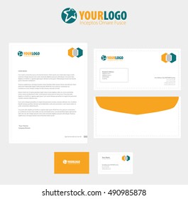 set of vector corporate identity templates. Modern business stationery design