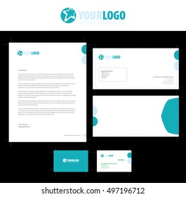 set of vector corporate identity templates