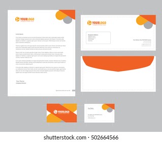 Set of vector corporate identity templates. Modern business stationery design
