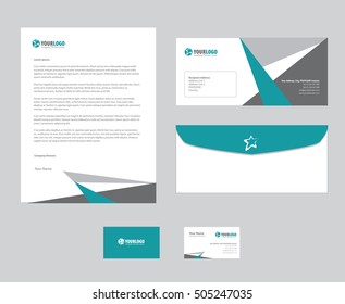 Set of vector corporate identity templates. Modern business stationery design