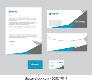 Set of vector corporate identity templates. Modern business stationery design