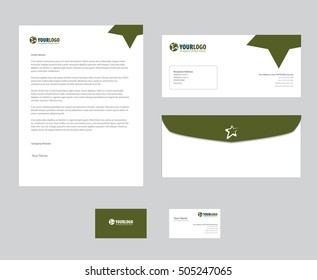 Set of vector corporate identity templates. Modern business stationery design