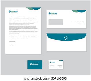 Set of vector corporate identity templates. Modern business stationery design